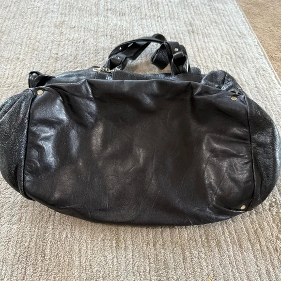 Vintage See by Chloe Funny Love Black Leather Shoulder Bag with Flaw - Picture 4 of 16